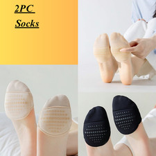 Half Socks Toe Cover Anti-Slip Sole Forefoot Invisible Pads Pain Relief