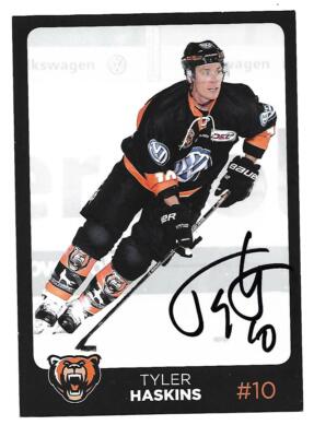DEL AK Orignal Signiert - Tyler Haskins - Grizzlys Wolfsburg