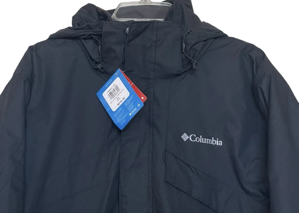 Columbia 3 In 1 Jacket Men's Size XL Bugaboo II Buffalo Plaid Interchange Black - Image 4 of 4