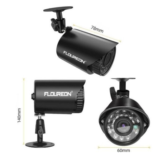 2 PACK Floureon Security Camera 720P; CCTV System Camera Connects