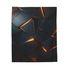 Velveteen Plush Blanket - Abstract Metal 