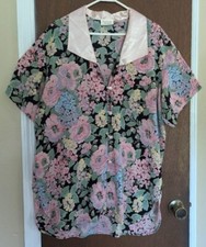 Vintage Victoria's Secret Floral Sleep Shirt, Satin, Gold Label, Size P/S, GUC