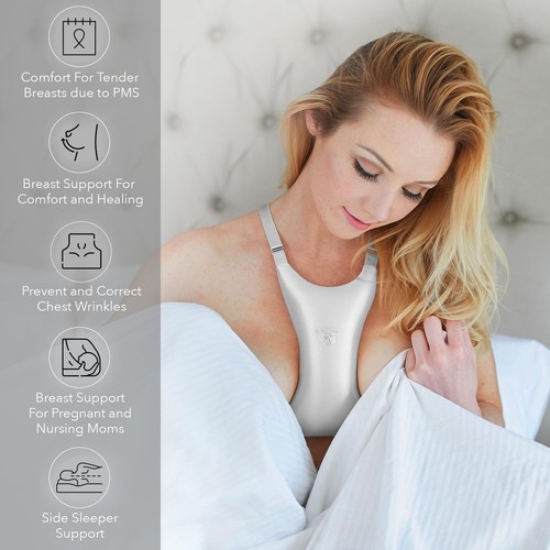 Almohada de pecho íntima para arrugas en el pecho y dormir de lado - Almohada de pecho para... - Imagen 3 de 5