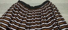 Vintage 60s Black Stripe Skirt 0 Junior Miss of California Tiny 23 inch Waist