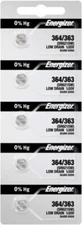 5 x Fresh Stock Energizer Watch Silver Oxide Batteries 364/363 SR621SW Battery