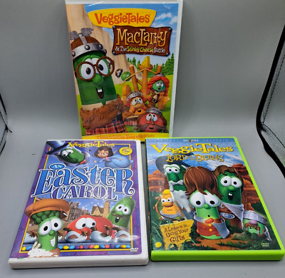 Veggie Tales Lot 3 DVDMovies MacLarry,  Lord Of The Beans, Easter Carol