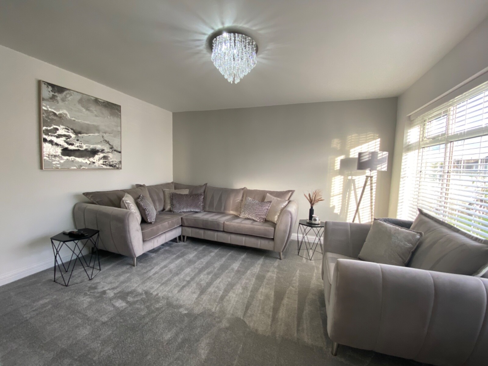 grey corner couch eBay