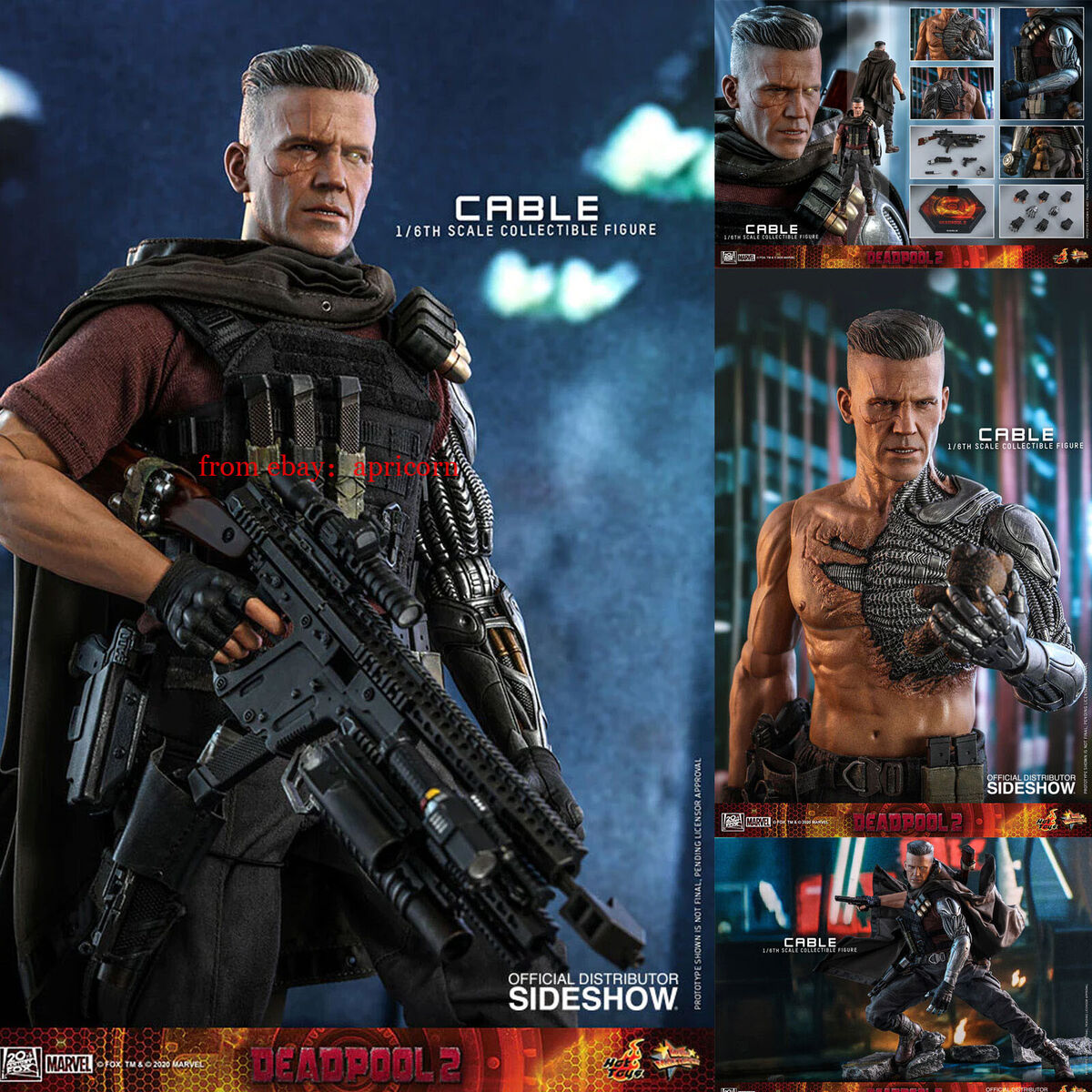 Hottoys HT 1/6 Deadpool 2 Cable MMS583 Figure Model Toy Hottoys HT 1/6 Deadpool 2 Cable MMS583 Figure Model Toy