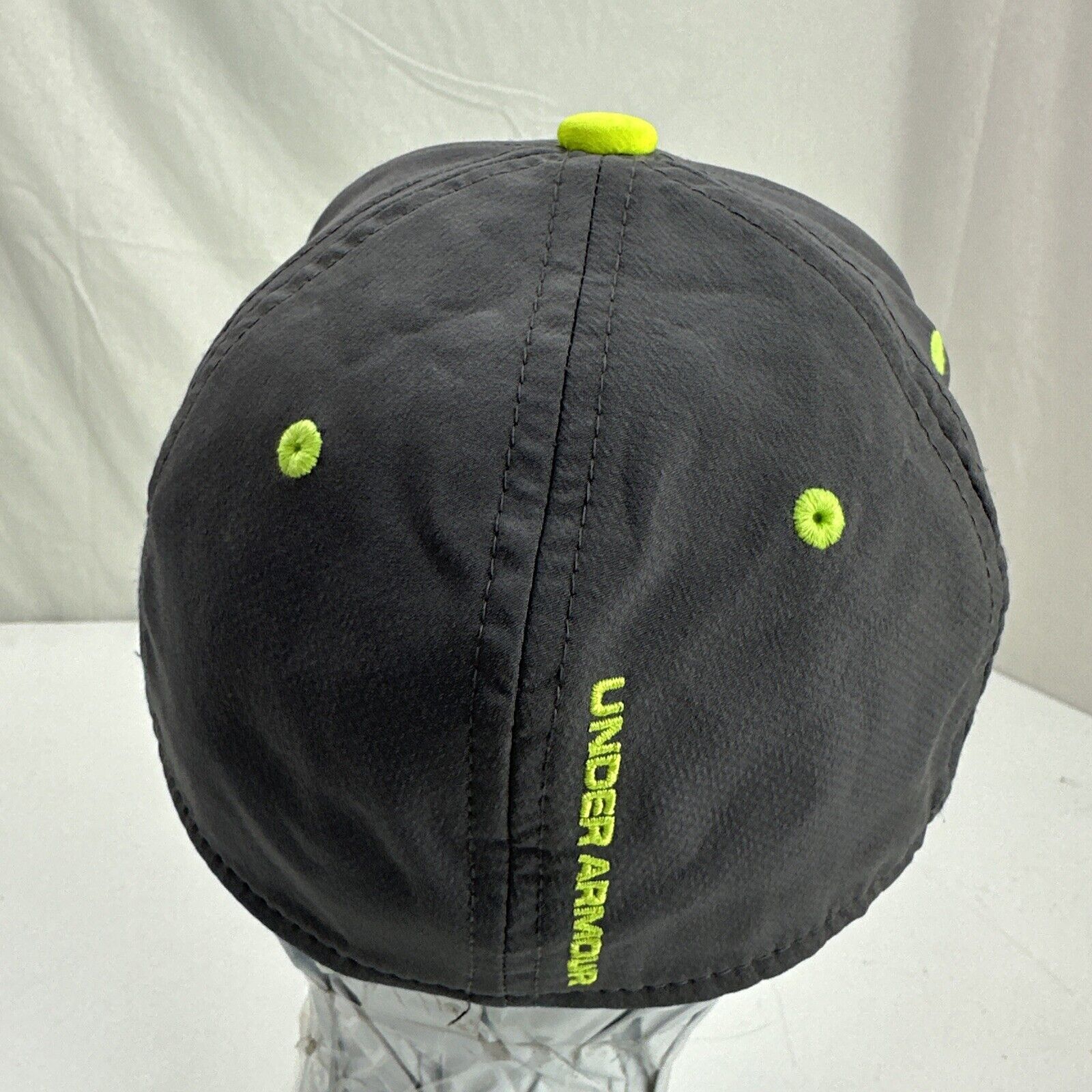 Under Armour Youth Ball Cap Hat Fitted S/M Baseball Grey Green thumbnail 3