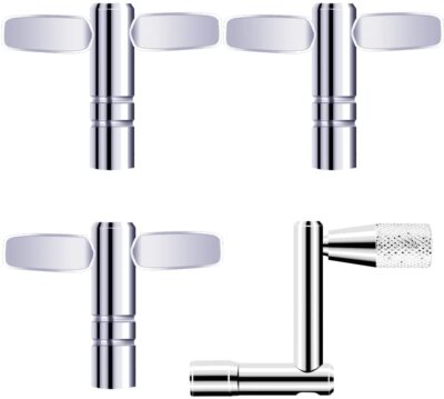 NEW 4 Pack T-Type and Continuous Motion Speed Z Drum Key Set - Universal Tuning