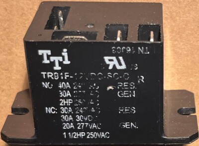 TTI Relay TR91F-24VDC Coil SC-C _PCB 40A 240VAC SPNO (Bin: A)