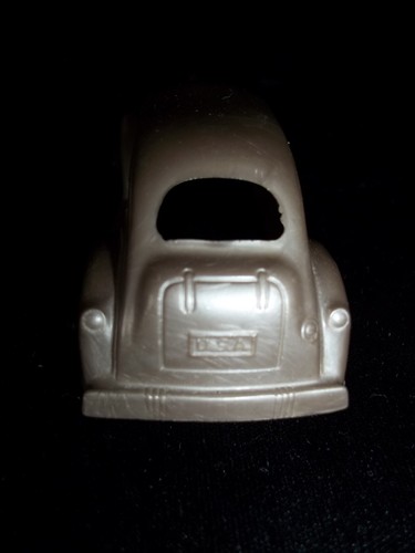 Coche conejo década de 1940 gris plástico duro negro ruedas limpio juguete hecho en EE. UU. 4 pulgadas - Imagen 7 de 8