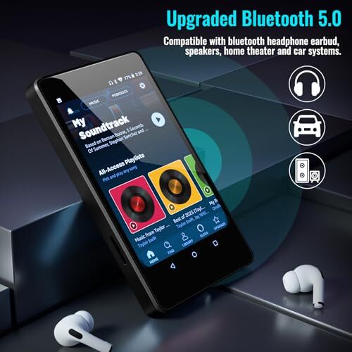 MP3 Player Bluetooth with Spotify ,Spotify,Audible,Browser(Removable