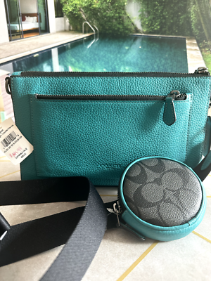 Coach CP191 Holden Colorblock Crossbody Signature Coin Pouch Bag