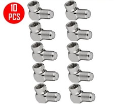 10 Pack Right Angle F Male Female Coax Cable Modem TV Screw On Connector Adapter