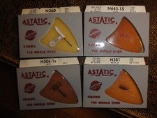 LOT 4 Astatic Record Needles/Styli - NEW- NOS N306-1s N360 N643-1S N581