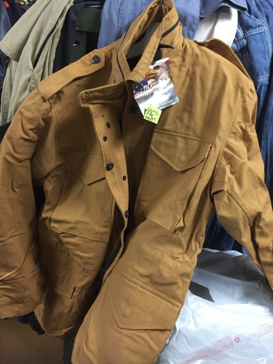 ジャケット・アウター 00s DKNY m-65 field jacket cotton jacket BROWN DUCK M65 field JACKET without liner 100% cotton