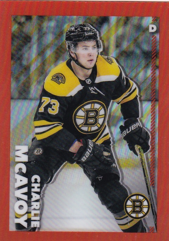 2022-23 TOPPS CHROME NHL STICKER #44 CHARLIE MCAVOY   SP ORANGE /25 MADE