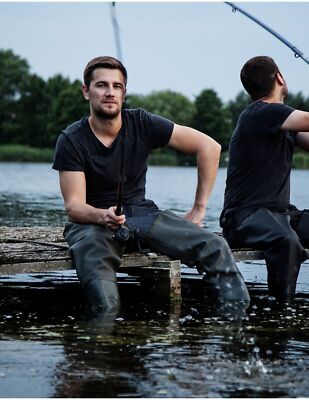 Wasserdichte Oberschenkel Wathose Entenjagd Fliegenfischen Wathose mit Gummistiefeln