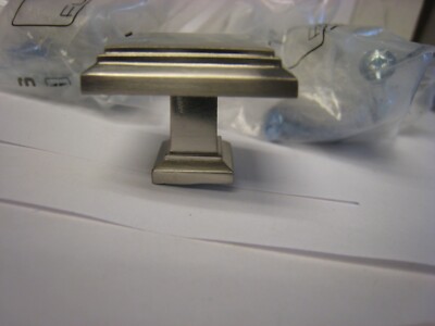 9 Cabinet Knob Packs FURNIWARE Cabinets and Drawers Rectangular  Brushed Nickel