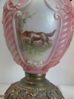 Antique GWTW consolidated  Oil Lamp Base Victorian Parlor Spaniel Hunting Dog — photo 3