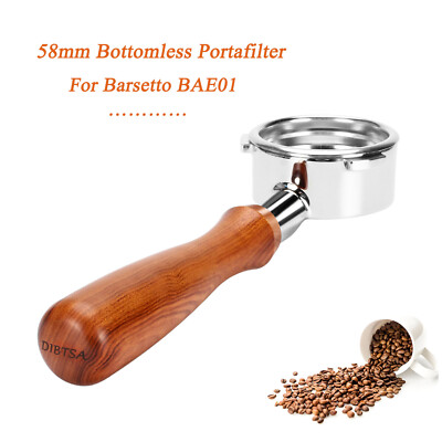 58mm Espresso Bottomless Portafilter FOR Barsetto BAE01 BAE02 Calphalon Temp IQ