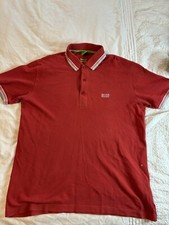 Image of Hugo Boss Men’s Polo Shirt Size M Modern Fit Brick Red BNWOL