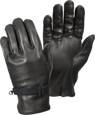Black D-3A Type Military Genuine Leather Gloves