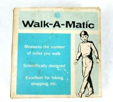 VTG 1969 Walk-A-Matic Made in Japan Pedometer in Box With Instructions 76333