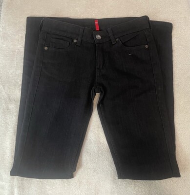 UJ Uniqlo Jeans Black Skinny Straight Leg Dark Denim Pocket