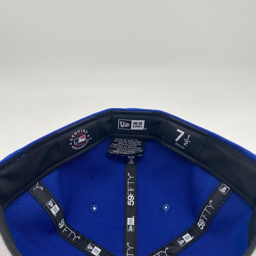 New Era 59Fifty New York Mets MLB Core Fitted Hat Cap Solid Blue Size 7 1/2 - Picture 6 of 6