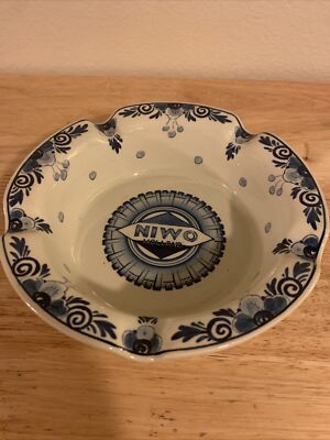 Vintage Regina Delft Blauw Candy Dish Bowl Holland Ceramic Pottery Blue Handmade