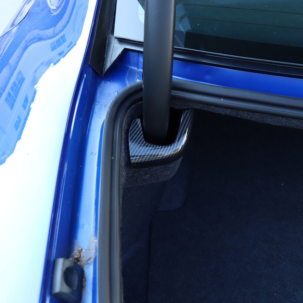 Carbon Fiber Rear Tailgate Lift Cover Trim Decor Bezels for Dodge Charger 2011+