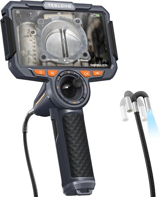 Teslong 360 Articulating Borescope 6'' Monitor Mechanics Inspection Camera