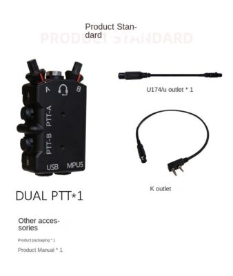 FMA MPU5 Dual Channel Function PTT+MPU5 Dummy Model DIY Walkie