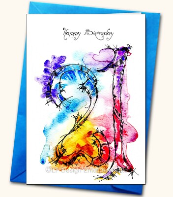 Aquarell-Grußkarte 21. Geburtstag, personalisierte Karten, altersspezifisch 