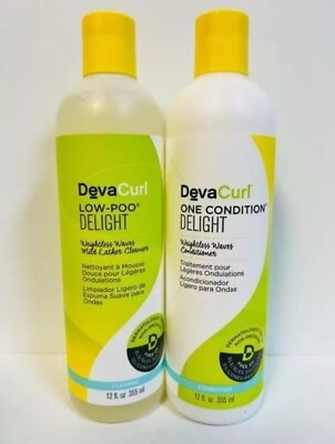 Deva Curl  Delight Low-Poo & One-Condition Duo 12oz bottles each devacurl