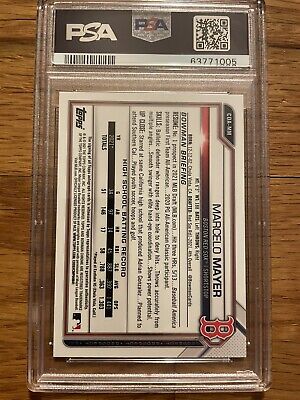 2021 Bowman Draft Chrome 1st Aqua Lava Ref Marcelo Mayer /199 Auto PSA10  GemMint