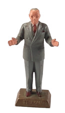 Marx 1960s U.S. President Truman - Painted Hard Figures W/Gold Base 2 3/4