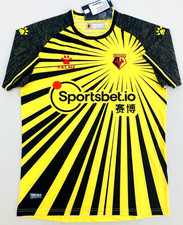 NWT WATFORD FC 2020/21 M Home Kelme Football Shirt Soccer Jersey Hornets Kit Top