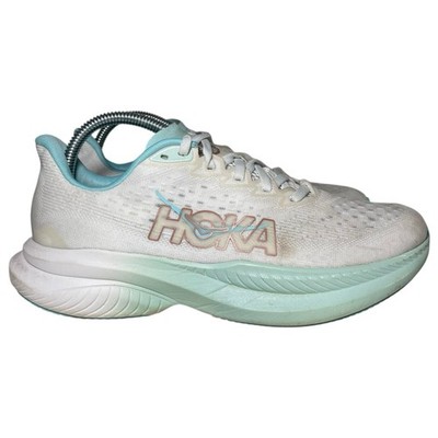 Hoka One One Womens Mach 6 1147810 FTRS White Running Shoes Sneakers Size 8.5 B