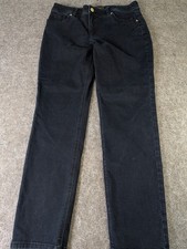 So Slimming by Chico's Jeans Women 1 8 Straight Embellished Pockets Blue NWOT