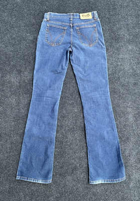 Vintage D&G Dolce & Gabbana Blue Jeans Big Logo Y2K Size 28 x 32