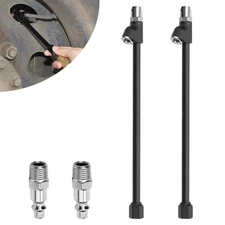 2pcs 13'' Dual Head Air Chuck 1/4" FNPT Straight Lock On Car Truck Tire Inflate