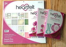 Heartfelt Creations "Sweet Pea" Stamps, Dies, and Paper Lot