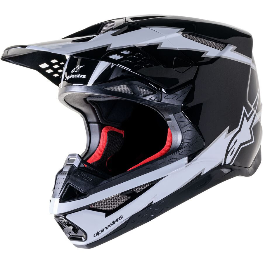 Alpinestars 2025 Supertech M10 Carbon Helmet - Ampress - Black/White, Large