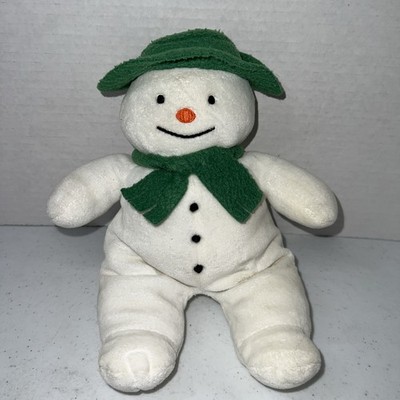 Vintage Eden The Snowman 9  Stuffed Plush Raymond Briggs Green Hat Scarf Mini