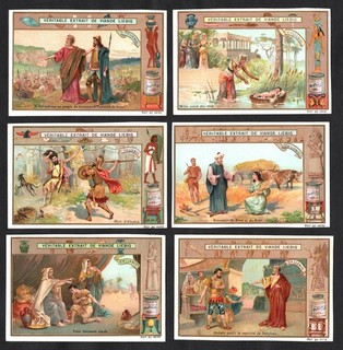 Old Testament Bible Scenes S750 Card Set Liebig 1903 Isacc Jacob Ruth Moses Nile