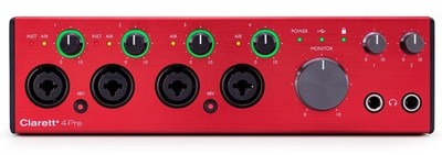 Focusrite Clarett+ 4Pre USB-C Audio Recording Interface, 4 Mic Preamps/JFET/ADAT