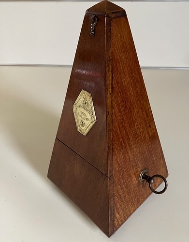VINTAGE 1912-1917 MAELZEL PAQUET METRONOME PARIS FRANCE W/ KEY WORKS ESTATE FIND